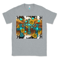 Heather Grey western crosses and sunflowers Classic Tee - TumblerDesignByShophia