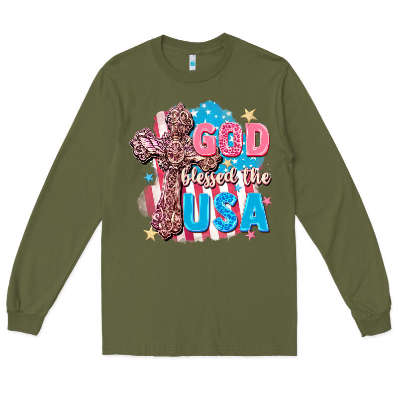 God Blessed The Usa Long Sleeve Tee by FaDigitalArtStudio | Teevron