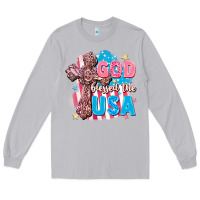 Moon Dust God Blessed the USA Long Sleeve Tee - FaDigitalArtStudio