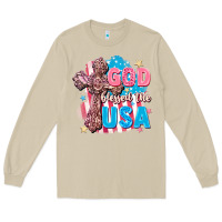 Mushroom God Blessed the USA Long Sleeve Tee - FaDigitalArtStudio