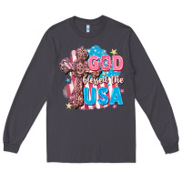 Smoke God Blessed the USA Long Sleeve Tee - FaDigitalArtStudio