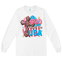 White God Blessed the USA Long Sleeve Tee - FaDigitalArtStudio