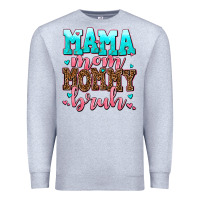 Heather Grey mama mom mommy bruh Premium Sweatshirt - AdoDesignShop