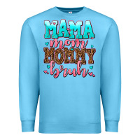 Ocean Blue mama mom mommy bruh Premium Sweatshirt - AdoDesignShop