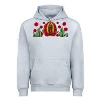 Heather Grey lady of Guadalupe cactus rose Urban Hoodie - JahusDesignShop