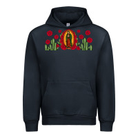 Navy lady of Guadalupe cactus rose Urban Hoodie - JahusDesignShop