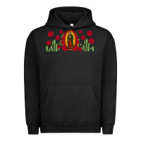 Pigment Black lady of Guadalupe cactus rose Urban Hoodie - JahusDesignShop