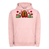 Pigment Salmon lady of Guadalupe cactus rose Urban Hoodie - JahusDesignShop