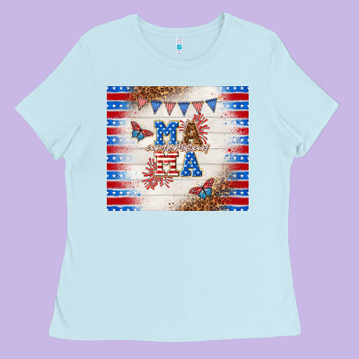 American Mama Ladies Tee Designed By Tumblerdesignbyshophia