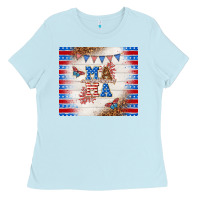 Baby Blue American mama Ladies Tee - TumblerDesignByShophia