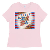 Bubblegum Pink American mama Ladies Tee - TumblerDesignByShophia