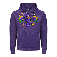 Cloud Purple mardi gras crawfish Vintage Hoodie - FaDigitalArtStudio