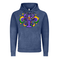 Vintage Denim mardi gras crawfish Vintage Hoodie - FaDigitalArtStudio