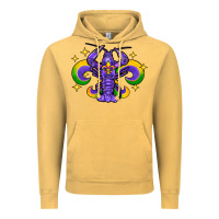 Vintage Mustard mardi gras crawfish Vintage Hoodie - FaDigitalArtStudio