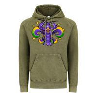 Vintage Olive mardi gras crawfish Vintage Hoodie - FaDigitalArtStudio