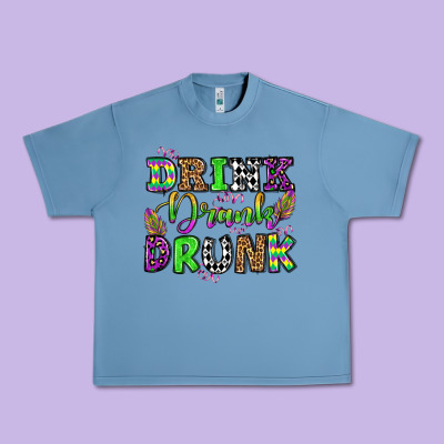 Drink Drank Drunk Mardi Gras Olivia Urban Heavy Tee Designed By Oliviacreatesart