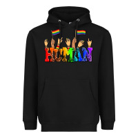 Black human with hands and pride flags Heavyweight Hoodie - AdoDesignShop