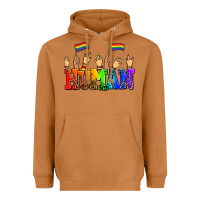 Meerkat human with hands and pride flags Heavyweight Hoodie - AdoDesignShop