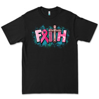 Black Cancer Faith Cross Premium Tee - HowdyJamesFarm