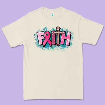 Cancer Faith Cross Premium Tee Designed By Howdyjamesfarm