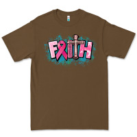 Cacao Cancer Faith Cross Premium Tee - HowdyJamesFarm