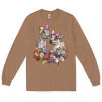 Toasted Coconut floral baby goats Long Sleeve Tee - RanaPortraitStore