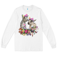 White floral baby goats Long Sleeve Tee - RanaPortraitStore