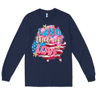 Navy Merica leopard lightning bolt Long Sleeve Tee - FaDigitalArtStudio