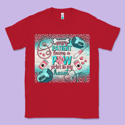 Every Patient Leaves A Paw Print In My Heart Classic Tee Designed By Tumblerdesignbyshophia
