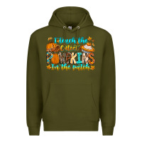Army Green i teach the cutest pumpkins in the patch Premium Hoodie - CowhideDigitalArt