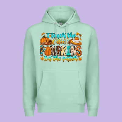 I Teach The Cutest Pumpkins In The Patch Premium Hoodie Designed By Cowhidedigitalart