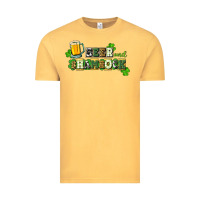 Vintage Mustard Beer and shamrock Vintage Tee - CowGirlArtShop