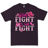 Plum Her fight is our fight Cancer Awareness Premium Tee - HowdyJamesFarm