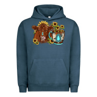 Pigment Midnight Navy sunflower coffee cup red angus gemstone Urban Hoodie - JahusDesignShop