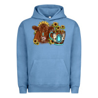 Pigment Pebble Blue sunflower coffee cup red angus gemstone Urban Hoodie - JahusDesignShop