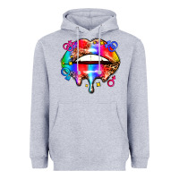 Heather Grey pride lips Heavyweight Hoodie - AdoDesignShop