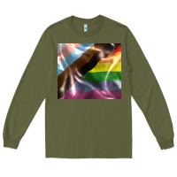 Army Green Pride flag Long Sleeve Tee - FaDigitalArtStudio