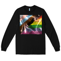 Black Pride flag Long Sleeve Tee - FaDigitalArtStudio