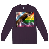 Plum Pride flag Long Sleeve Tee - FaDigitalArtStudio