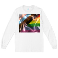White Pride flag Long Sleeve Tee - FaDigitalArtStudio