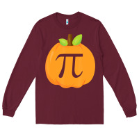 Burgundy funny halloween and thanksgiving pumpkin pi math  gifts Long Sleeve Tee - maiPhamDesign