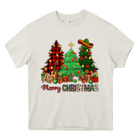 Cream merry christmas trees Heavy Core Tee - NancyCooperArtShop