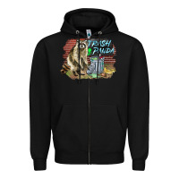 Black raccoon trash panda Zipper Hoodie - BarkalooDesign