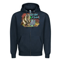 Navy raccoon trash panda Zipper Hoodie - BarkalooDesign