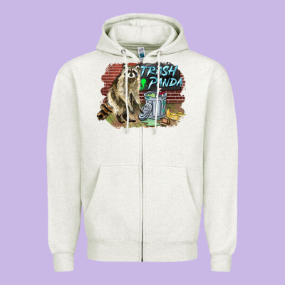 Raccoon Trash Panda Zipper Hoodie Designed By Barkaloodesign
