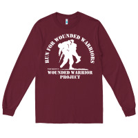 Burgundy memorial warrior project Long Sleeve Tee - maiPhamDesign