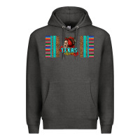 Charcoal Heather texas chica skull with bandana Premium Hoodie - Jasminsmagicworld