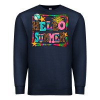Navy hello summer Premium Sweatshirt - AdoDesignShop