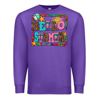 Purple hello summer Premium Sweatshirt - AdoDesignShop