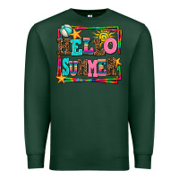 Sports Green hello summer Premium Sweatshirt - AdoDesignShop
